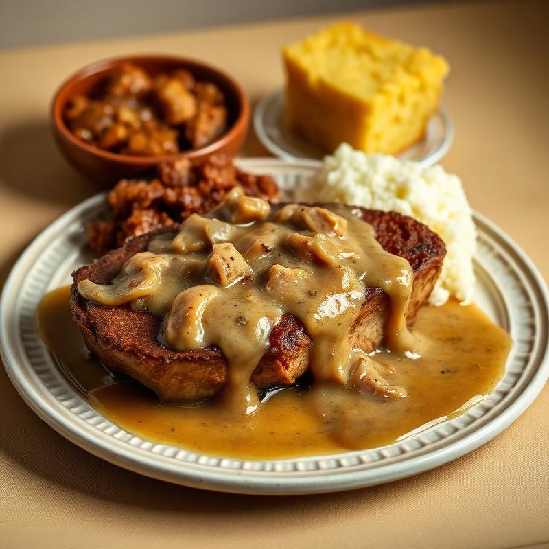Smothered Pork Chop Combo